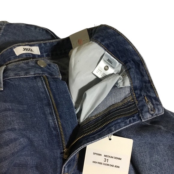 J.B.D. (Just Black Denim) Size 31 High Rise Dad Jeans NWT - Picture 10 of 11
